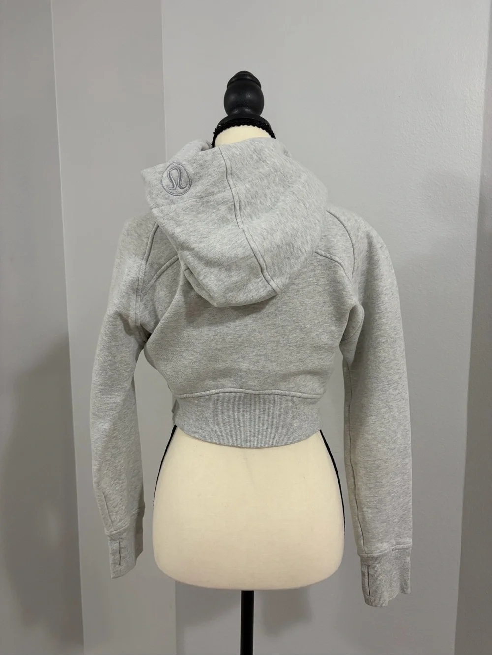 lululemon athletica Light Gray Cropped Hoodie Jacket
